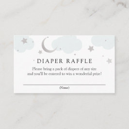 Silver Moon and Stars Diaper Raffelkarte Begleitkarte