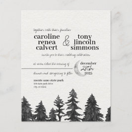 Silver Moon Budget Flyer Einladung Hochzeit