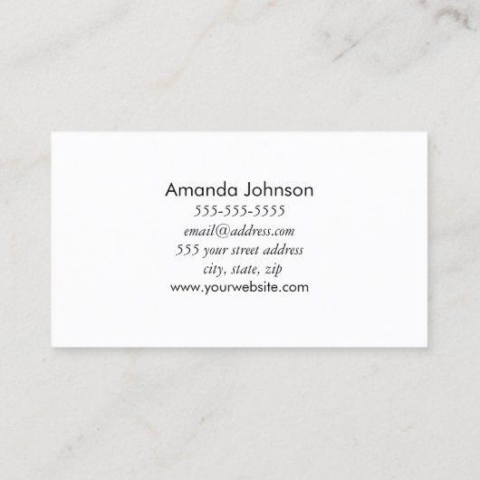 Silver Moon Phases Astrologie Yoga Holistic Healer Visitenkarte (Rückseite)