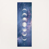 Silver Moon Phases, Lila Galaxy Yoga Mat Yogamatte (Vorderseite)