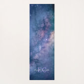 Silver Moon Phases, Lila Galaxy Yoga Mat Yogamatte (Rückseite)
