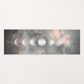 Silver Moon Phases, Pink & Gray Galaxy Yoga Mat Yogamatte (Vorderseite (Horizontal))