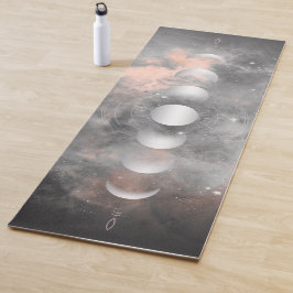 Silver Moon Phases, Pink & Gray Galaxy Yoga Mat Yogamatte