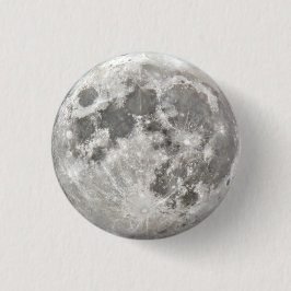 Silver Moon Round Button