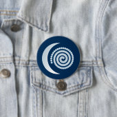 Silver Moon Spiral auf dunkelblau Button (Beispiel)