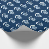Silver Moon Spiral auf dunkelblau Geschenkpapier (Ecke)