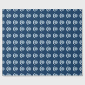 Silver Moon Spiral auf dunkelblau Geschenkpapier (Flach)