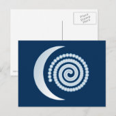 Silver Moon Spiral auf dunkelblau Postkarte (Vorne/Hinten)