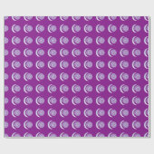 Silver Moon Spiral auf lila Geschenkpapier (Flach)