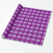 Silver Moon Spiral auf lila Geschenkpapier (Ungerollt)