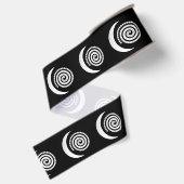 Silver Moon Spiral auf schwarz Ripsband (Rückseite)