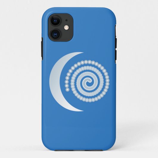 Silver Moon Spiral Case-Mate iPhone Hülle (Rückseite)