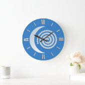 Silver Moon Spiral Große Wanduhr (Zuhause)