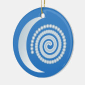 Silver Moon Spiral Keramik Ornament (Links)