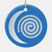 Silver Moon Spiral Keramik Ornament (Hinten)