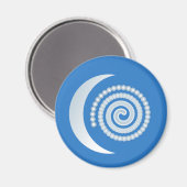 Silver Moon Spiral Magnet (Vorderseite/Rückseite)