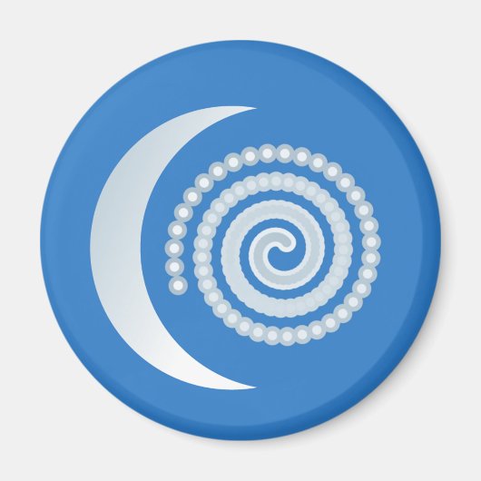 Silver Moon Spiral Magnet (Vorne)