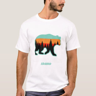 Silver Mountain Idaho Skifahren Snowboarden Bär T-Shirt