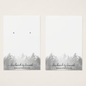 Silver Mountains Skyline Handmade Earring Display (Vorne & Hinten)