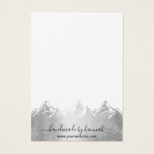 Silver Mountains Skyline Handmade Earring Display (Rückseite)