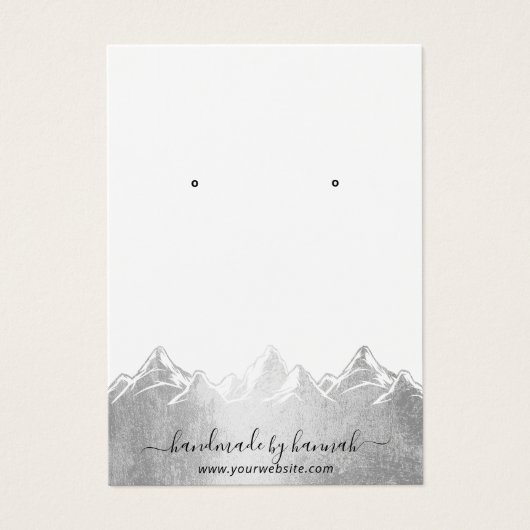 Silver Mountains Skyline Handmade Earring Display (Vorderseite)