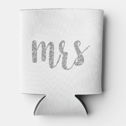 Silver mrs, chic script, Imitate Glitzer Dosenkühler (Vorderseite)