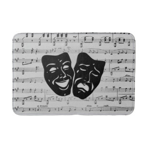 Silver Music and Theatermasken Badematte