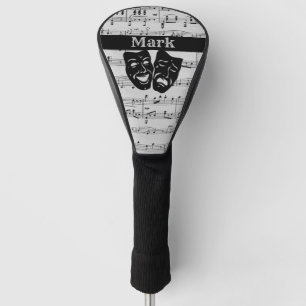 Silver Music and Theatermasken Golf Headcover