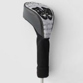 Silver Music and Theatermasken Golf Headcover (angewinkelt)