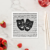 Silver Music and Theatermasken Serviette (Beispiel)