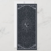 Silver Mystical Sun Moon Tarot Card Save the Date Einladung (Rückseite)