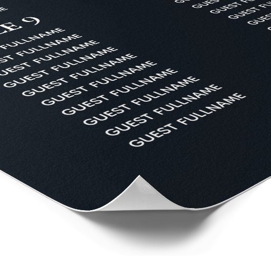 Silver Mystical Tarot Wedding Chart Poster (Ecke)