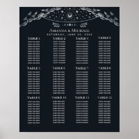 Silver Mystical Tarot Wedding Chart