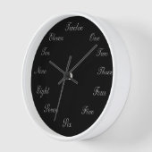 Silver n Black Clock Wanduhr (Winkel)