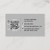 Silver Nails Glitzer Tropfen Typografie Nail Tech Visitenkarte (Rückseite)