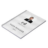 Silver Name Initials Foto Notizblock (Linke Seite)