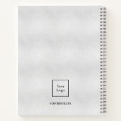 Silver Name Initials Foto Notizblock (Rückseite)