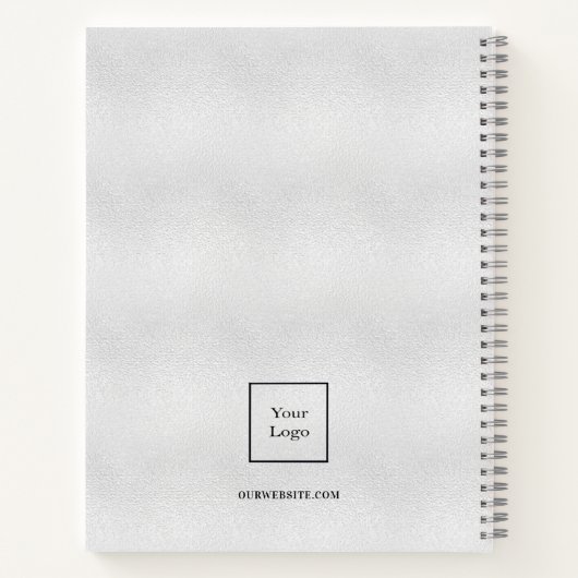 Silver Name Initials Foto Notizblock (Rückseite)