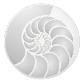 Silver Nautilus Coastal Style Keramikknauf (Vorderseite)