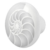 Silver Nautilus Coastal Style Keramikknauf (Rechts)