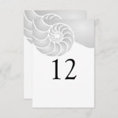 Silver Nautilus Muschel Beach Wedding (Vorne/Hinten)