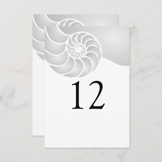 Silver Nautilus Muschel Beach Wedding (Vorne/Hinten)