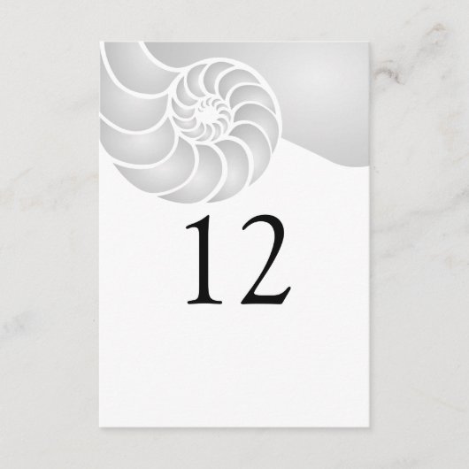 Silver Nautilus Muschel Beach Wedding (Vorderseite)