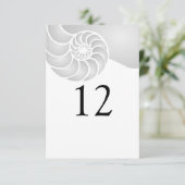 Silver Nautilus Muschel Beach Wedding (Stehend Vorderseite)