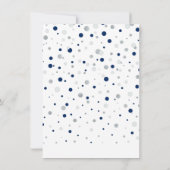 Silver & Navy Balloons | Party Dankeschön Karte (Rückseite)