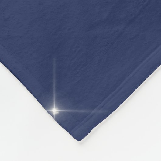 Silver Navy Blue Glitzer Giron Monogram Name Fleecedecke (Ecke)