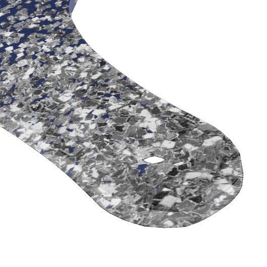 Silver Navy Blue Glitzer Giron Monogram Name Schneidebrett (Ecke)