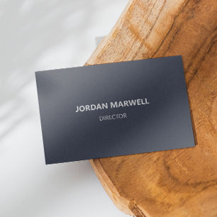 Silver Navy Blue Modernes Minimalistisches Berufli Visitenkarte