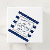 Silver Navy Blue Stripes First Heiliger Kommunion Geschenkanhänger (Beispiel)