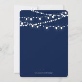 Silver & Navy | Modern Surprise Birthday Party Einladung (Rückseite)